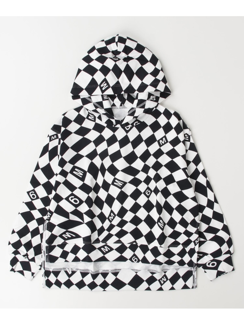 【SALE／67%OFF】MM6 Maison Margiela MM6 Maison Margiela グラフィックフーディーパーカー シフォン トップス パーカー・フーディー【RBA_E】【貨物輸送無料】