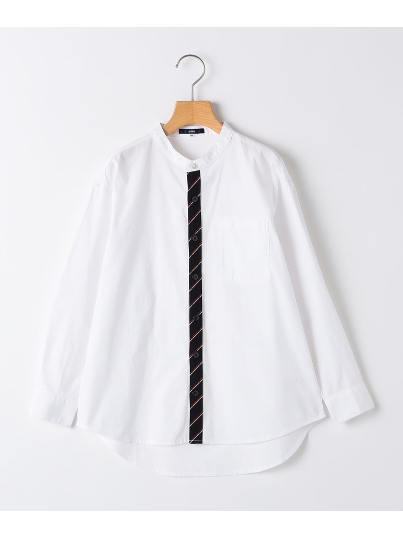 SHIPS KIDS SHIPS KIDS:140~160cm /バンドカラー シャツ シップス トップス シャツ・ブラウス ホワイト【送料無料】