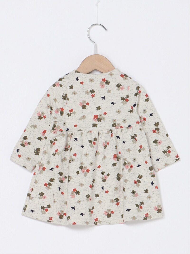 Petit Bateau K フラワープリント衣装 プチバトー ワンピース キッズワンピース 鼠色 送料無料 Suna Es