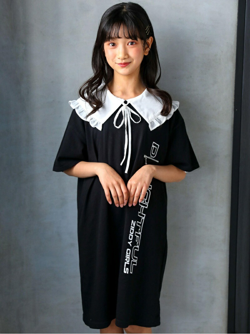 Ziddy Big ベベ 130 160cm ワンピース ロゴ オンライン Tシャツ