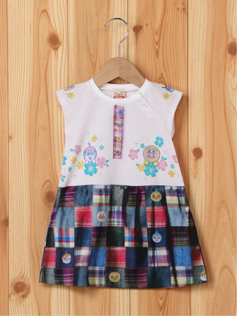 楽天市場 Sale 30 Off Anpanman Kids Collection K フォトパッチワークワンピース アンパンマンキッズコレクション ワンピース キッズワンピース ホワイト Rba E 送料無料 Rakuten Fashion Kids