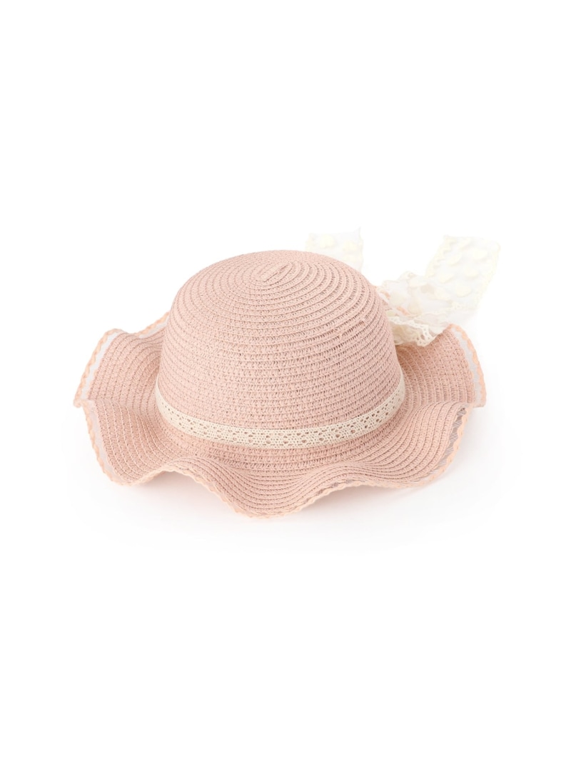 シャーリーテンプル　帽子　麦わら帽子　赤　チェック コットンレース麦わら帽子(Baby) \u2013 Shirley Temple Online Store