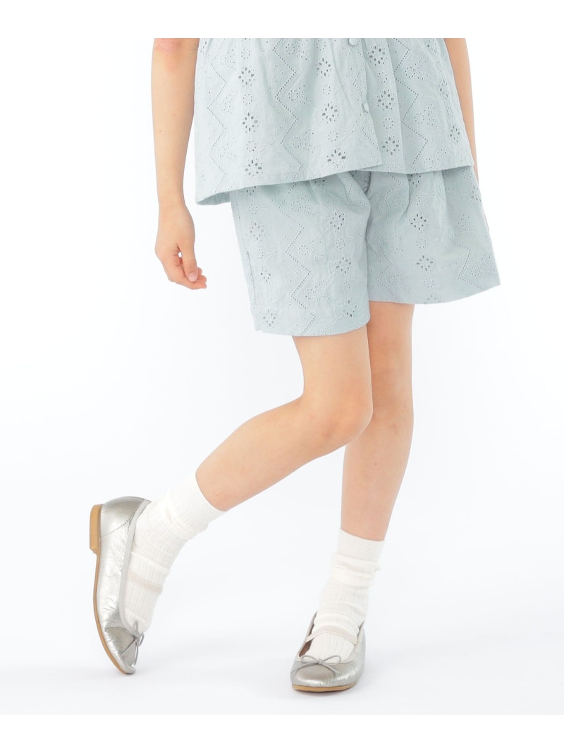 SHIPS KIDS SHIPS KIDS:100~130cm / レース エンブロイダリー ショート パンツ シップス パンツ その他のパンツ ホワイト【送料無料】