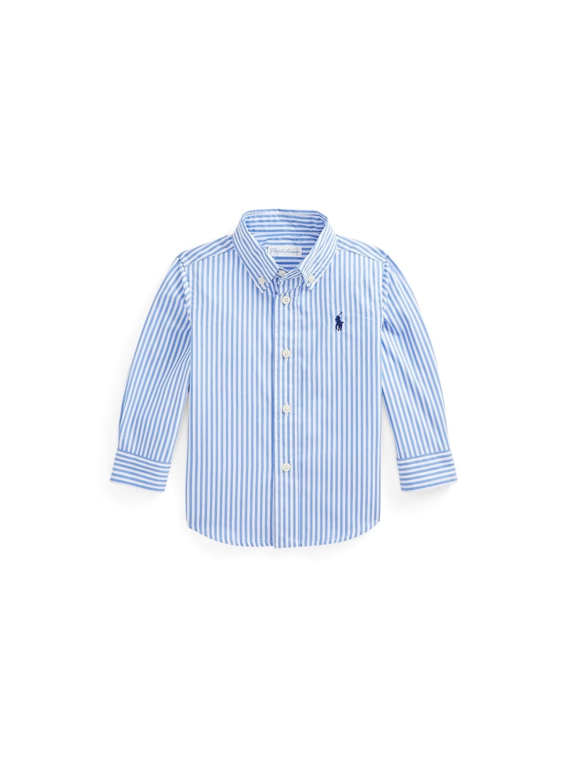 【SALE／30%OFF】POLO RALPH LAUREN (ベビー)ストライプド コットン ポプリン シャツ ラルフローレン トップス シャツ・ブラウス ブルー【RBA_E】【送料無料】｜ Fashion Kids