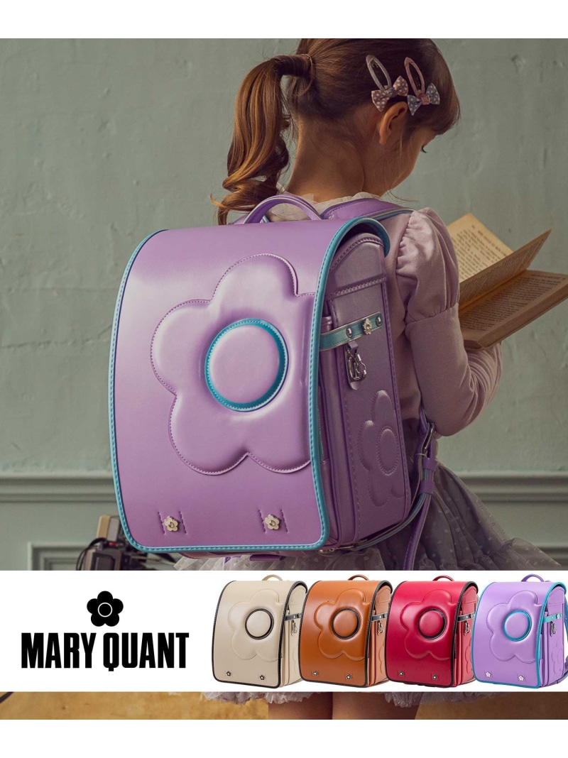 MARY QUANT (K)MARY QUANT/MQR-20001 ビッグフラワー エンボスランドセル シフォン バッグ ランドセル ブラウン ピンク パープル ホワイト【送料無料】