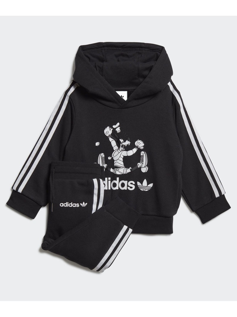 楽天市場 Sale 50 Off Adidas Originals スポーツ グーフィー パーカー 上下セット Goofy Hoodie アディダスオリジナルス キッズ 子供用 アディダス カットソー キッズカットソー ブラック Rba E 送料無料 Rakuten Fashion Kids