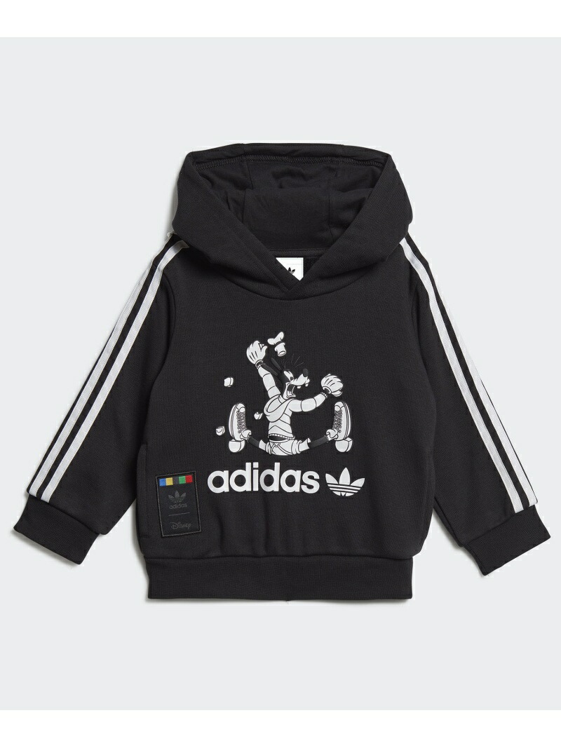 楽天市場 Sale 50 Off Adidas Originals スポーツ グーフィー パーカー 上下セット Goofy Hoodie アディダスオリジナルス キッズ 子供用 アディダス カットソー キッズカットソー ブラック Rba E 送料無料 Rakuten Fashion Kids