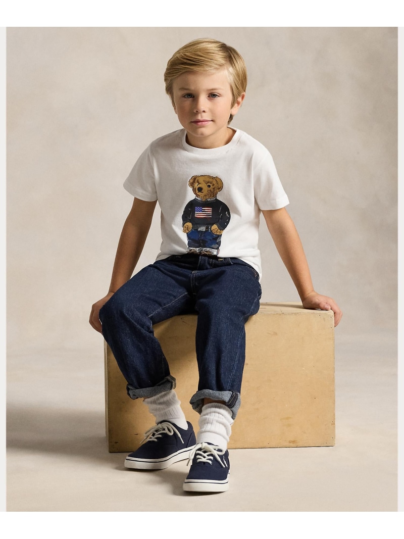 POLO RALPH LAUREN (ボーイズ 2才~7才)Polo ベア 綿織物 プルオーバー プルオーバー ラルフローレン トップス カットソー・プルオーバー 白いこと【貨物輸送無料】