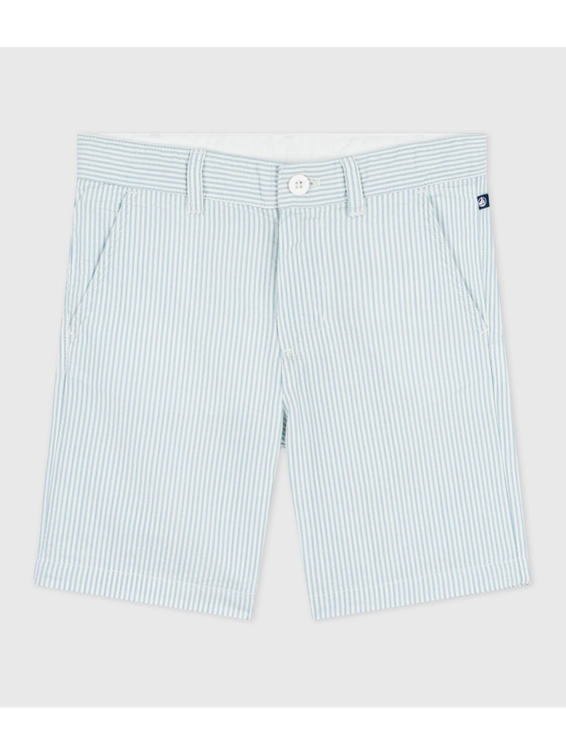 PETIT BATEAU ストライプバミューダパンツ プチバトー パンツ その他のパンツ ホワイト【送料無料】 8,250円
