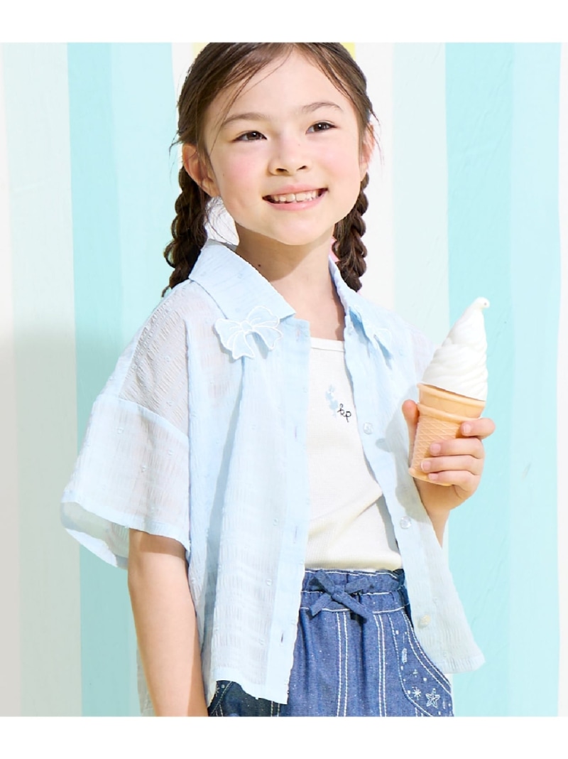 KP シアーシャツ・テレコタンクトップ セット ナルミヤオンライン トップス シャツ・ブラウス ブルー【送料無料】