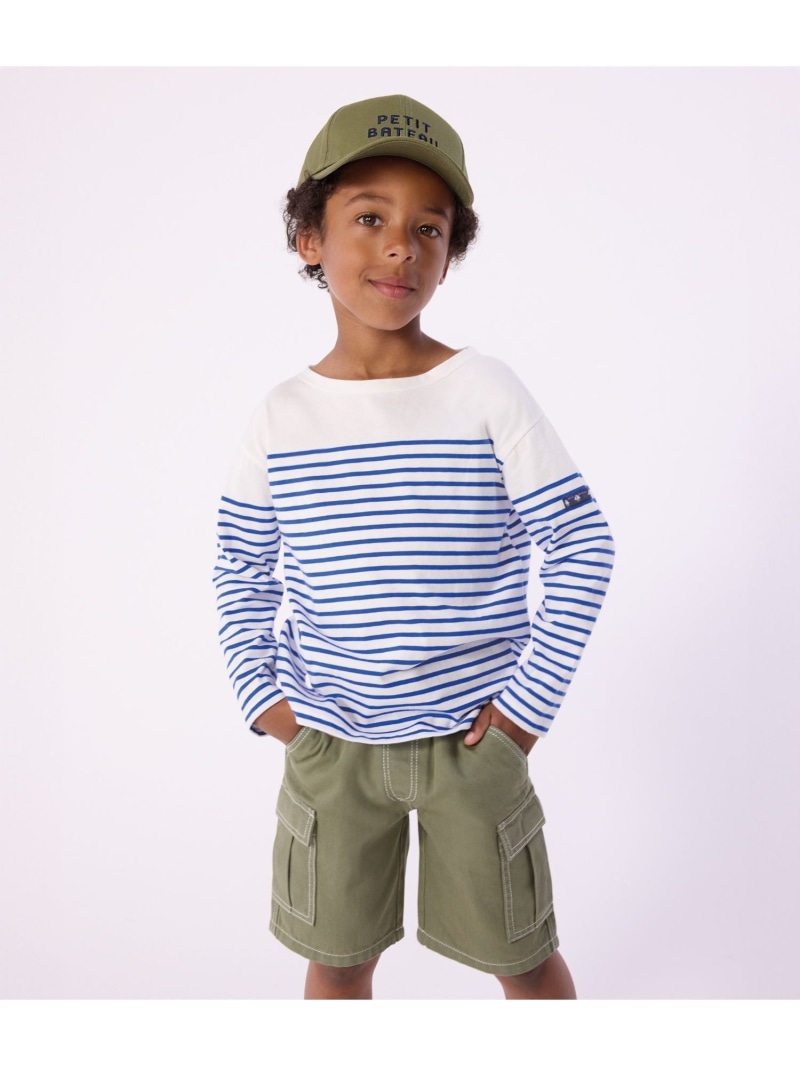 PETIT BATEAU マリニエール長袖プルオーバー プチバトー トップス スウェット・トレーナー ホワイト【送料無料】