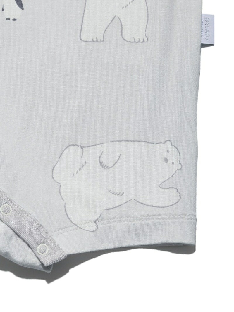 Gelato Pique Baby Cool Fair シロクマモチーフ Baby ロンパース ジェラートピケ ワンピース キッズワンピース グレー 先行予約 送料無料 Ael Global