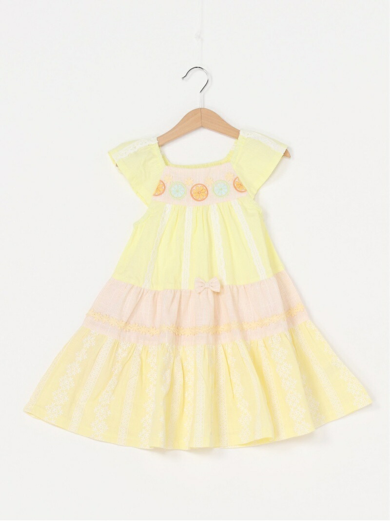 Souris 檸檬エンブロイダリーワン安泰 スーリー ワンピース キッズワンピース 送料無料 Souris キッズ ワンピース スーリー Damienrice Com