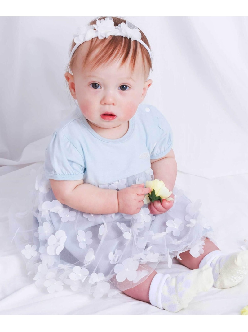 【楽天市場】【SALE／20%OFF】SLAP SLIP BABY 【お揃い】フワフワチュールお花畑ロンパースベビー(70~80cm) ベベ
