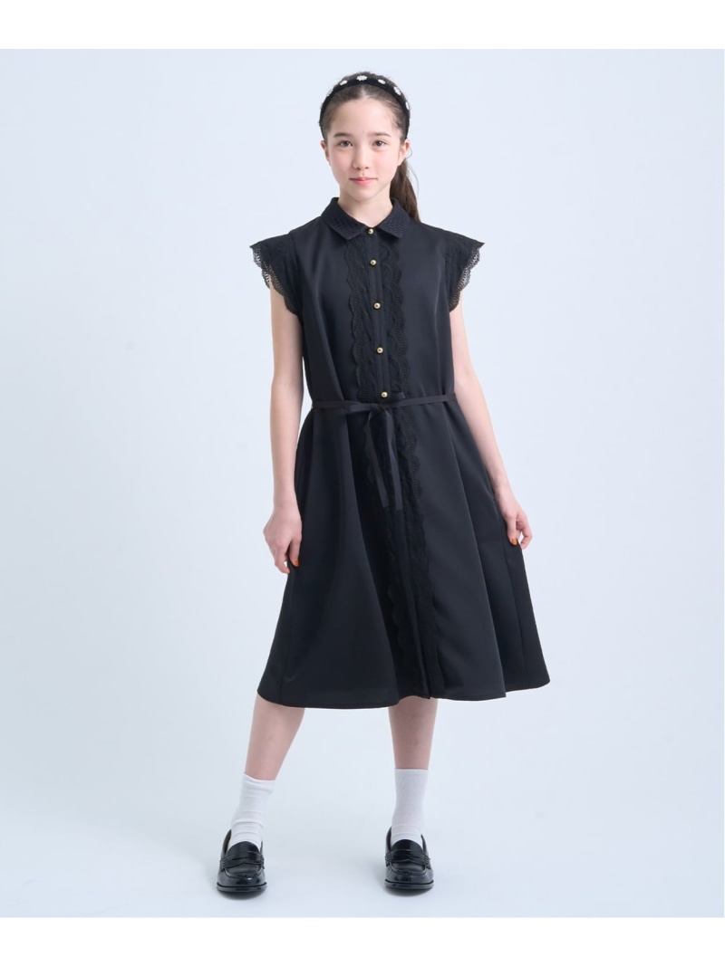 pom ponette junior ジョーゼットレースワンピース ナルミヤオンライン 衣装・お召しもの プルオーバー衣装【貨物輸送無料】