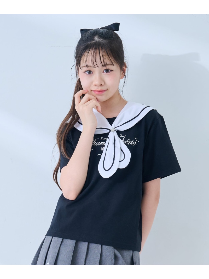 mezzo piano Junior 【接触冷感】3WAYセーラーTシャツ ナルミヤオンライン トップス カットソー・Tシャツ ホワイト【送料無料】