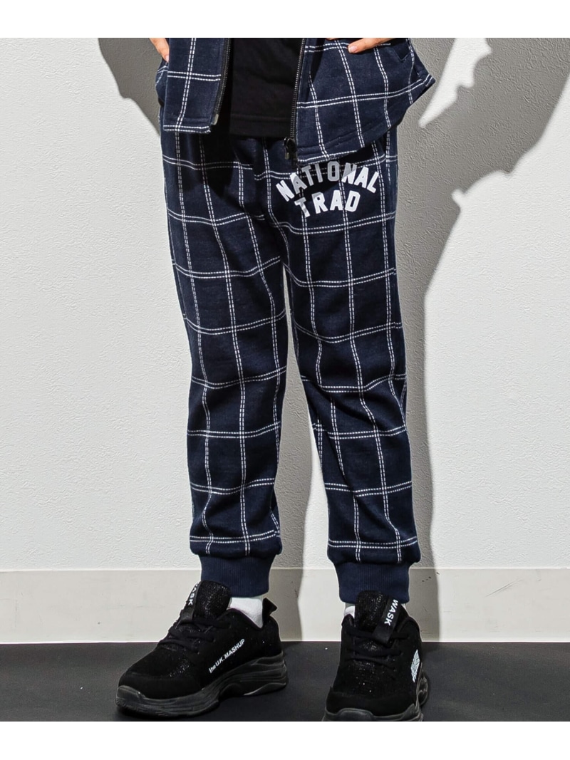 【SALE／6%OFF】WASK 【お揃い】ロゴ裾ゴムダブルジャガードニットパンツ(100~160cm) ベベ オンライン ストア パンツ その他のパンツ ネイビー【RBA_E】【送料無料】