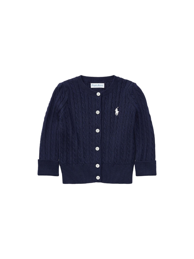 POLO RALPH LAUREN (もの言う花)有線テレビ編み物 綿織物 ジレー ラルフローレン トップス ジレー 米国海軍【貨物輸送無料】