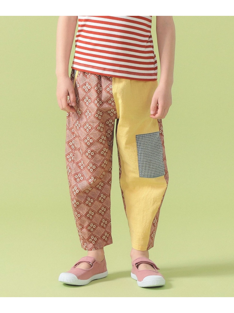 こども ビームス パッチワーク パンツ 2026SS(90~140cm) コドモ ビームス パンツ その他のパンツ イエロー ネイビー【送料無料】