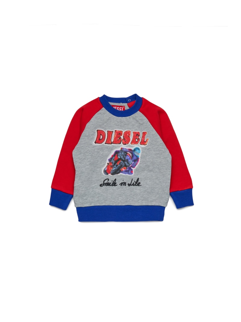 【SALE／40%OFF】DIESEL もの言う花 プルオーバースウェット SPOSBIB ディーゼル トップス スウェット・トレーナー 薄墨色【RBA_E】【貨物輸送無料】