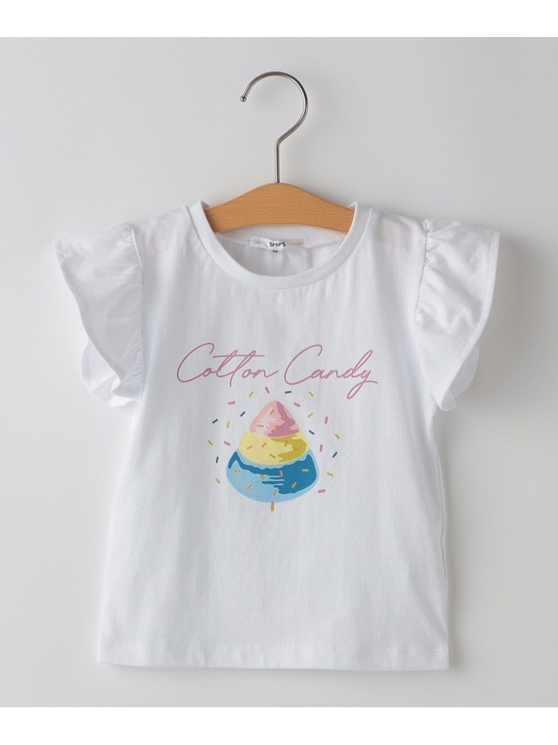 【SALE／60%OFF】SHIPS KIDS SHIPS KIDS:80~90cm / コットン キャンディ 半袖 TEE シップス トップス カットソー・Tシャツ ブルー ホワイト【RBA_E】画像