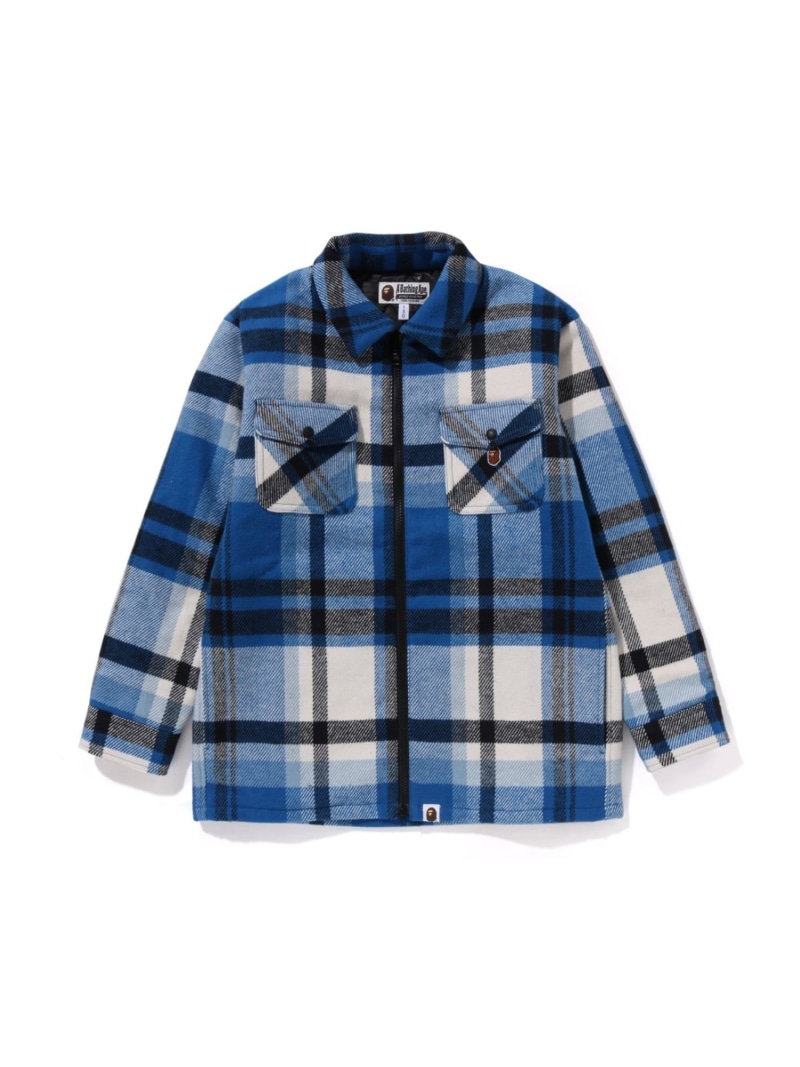 【SALE／30%OFF】A BATHING APE PIRATE STORE BAPE CHECK JACKET ア ベイシング エイプ パイレーツストア ジャケット・アウター ブルゾン・ジャンパー ブルー オレンジ【RBA_E】【送料無料】 16,863円