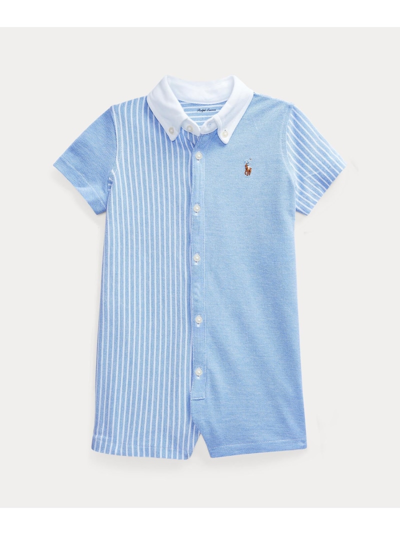POLO RALPH LAUREN (ベビー)ニット オックスフォード ファン ショートオール ラルフローレン 福袋・ギフト・その他 その他 ブルー【送料無料】