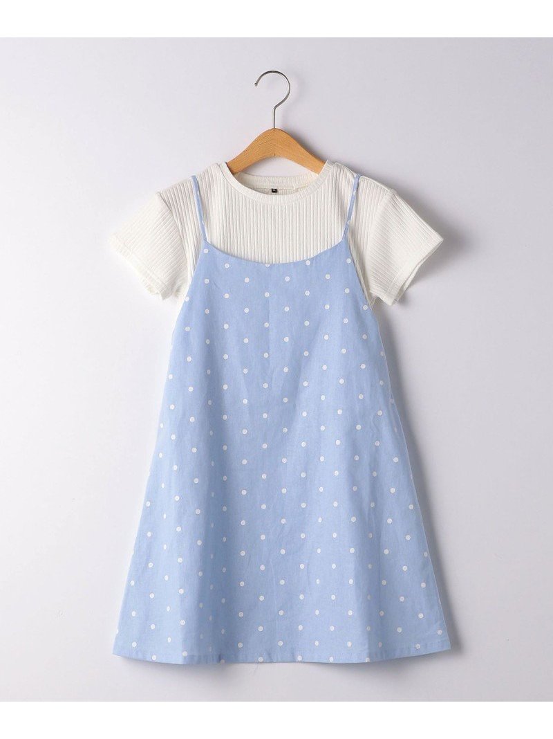 United Arrows Relaxing ユナイテッドアローズ ドットレイヤードワンピース Label Green