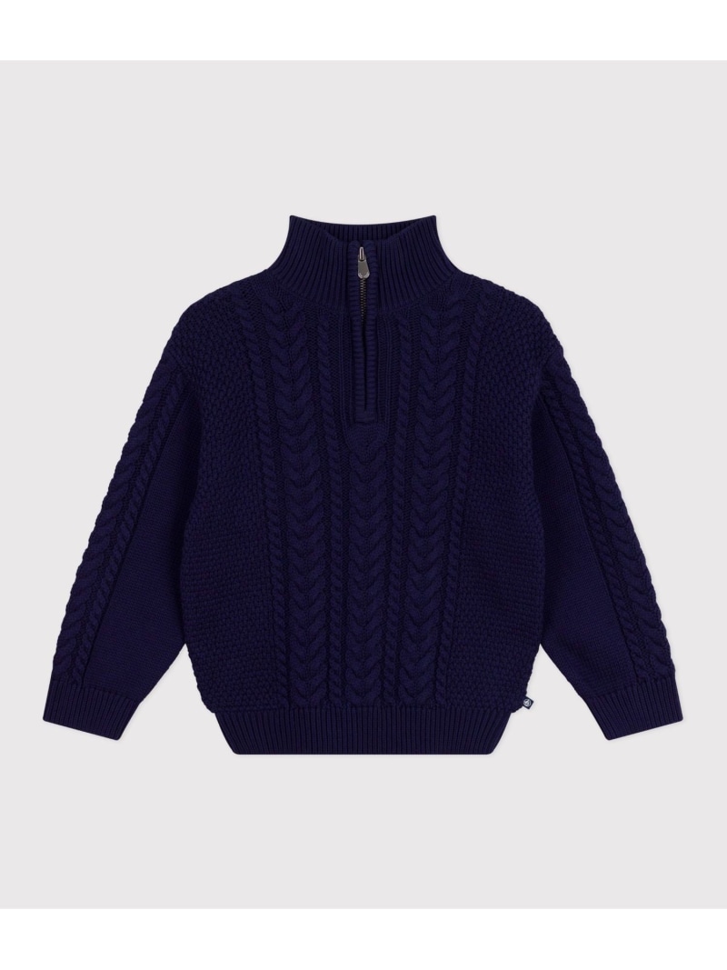 【SALE／40%OFF】PETIT BATEAU 編み物ティーシャツ プチバトー トップス 編み物 青色【RBA_E】【貨物輸送無料】