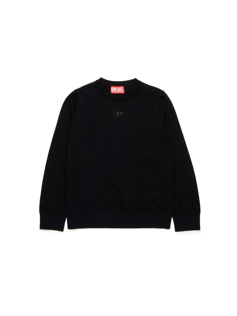 DIESEL キッズ プルオーバーニット KVIERI ディーゼル トップス ニット ブラック【送料無料】