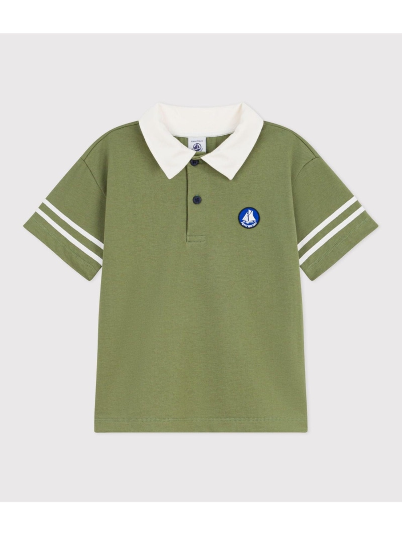 PETIT BATEAU 半袖ポロシャツ プチバトー トップス ポロシャツ カーキグリーン【送料無料】