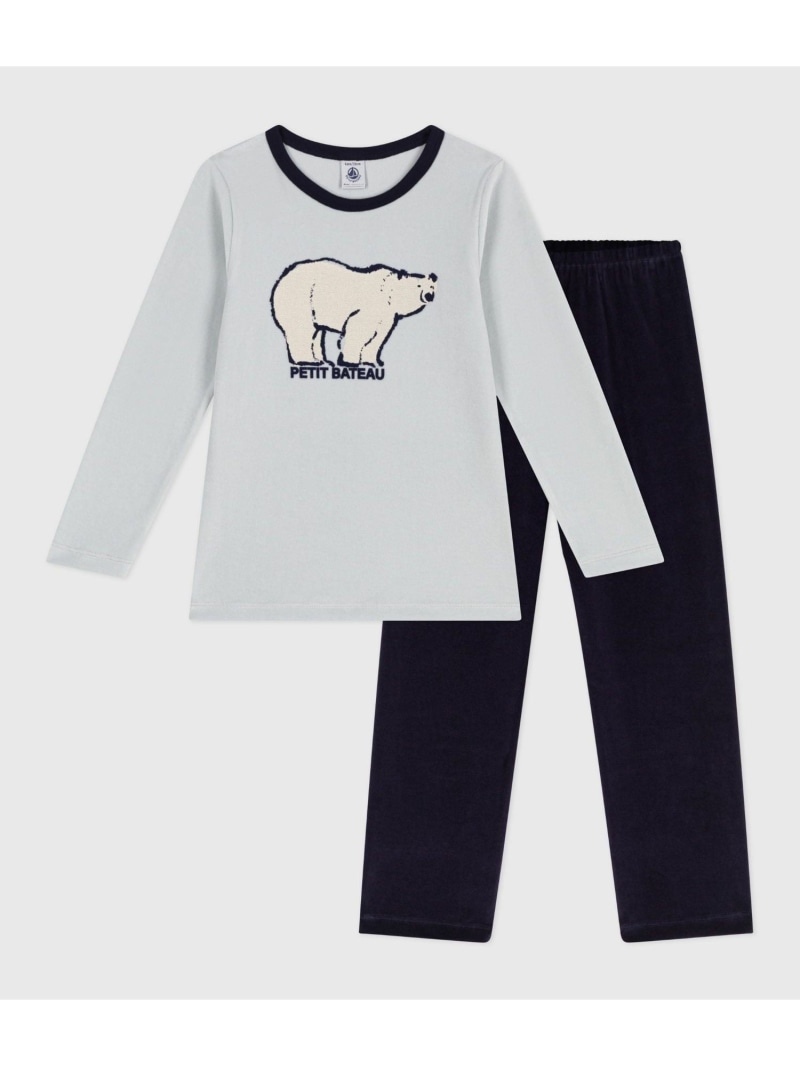 【SALE／20%OFF】PETIT BATEAU パジャマ プチバトー インナー・ルームウェア パジャマ ブルー【RBA_E】【送料無料】