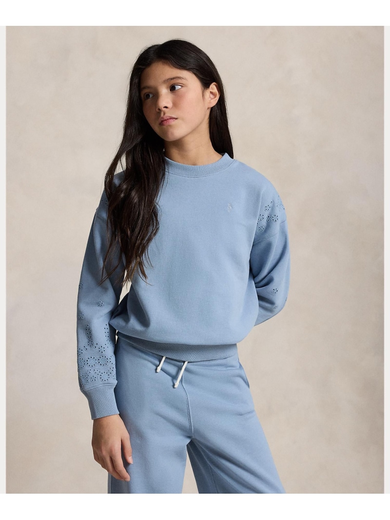 【SALE/50%OFF】POLO RALPH LAUREN (ガールズ 7才~16才)アイレット フレンチ テリー スウェットシャツ ラルフローレン トップス スウェット・トレーナー ブルー【RBA_E】【送料無料】| Fashion Kids