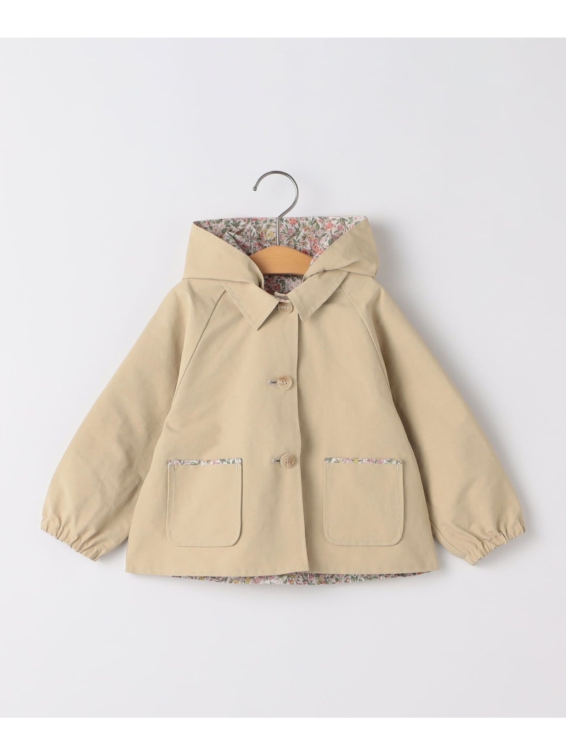 SHIPS KIDS SHIPS KIDS:80~90糎 / リバティ リヴァーシブル ボンネット 厚地の外套 シップス ジャケット・アウター 余分の物のジャケット・アウター 米国海軍 ベージュ【貨物輸送無料】