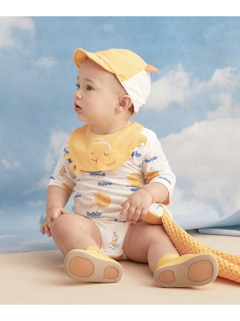 新品未着用★ジェラートピケ★ベビー服・バナナ柄カバーオール・車パンダ柄3点セット BABY】バナナ柄ロンパース（ロンパース/カバーオール）｜GELATO