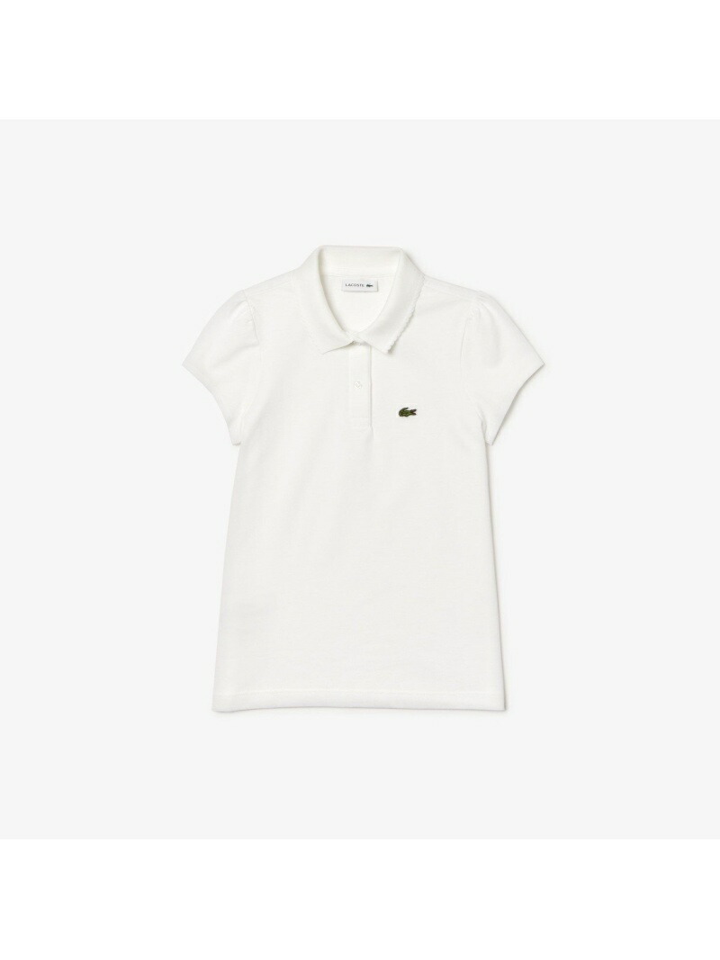LACOSTE GIRLS スカラップカラー トップス ピンク ラコステ レッド