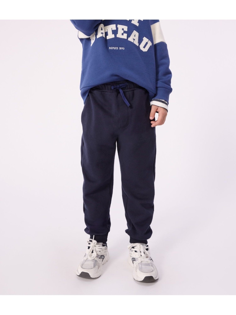PETIT BATEAU コットンスウェットパンツ プチバトー パンツ その他のパンツ ネイビー【送料無料】