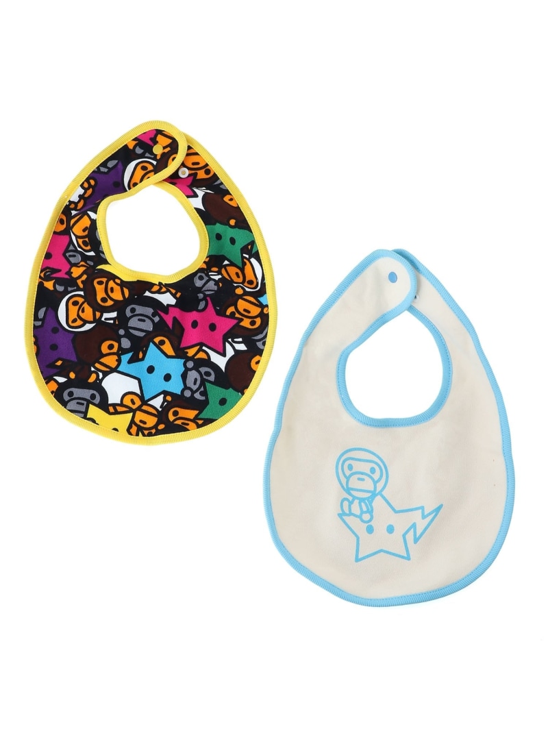 A BATHING APE ALL BABY MILO STA BIB GIFT SET ア ベイシング エイプ マタニティウェア・ベビー備品 スタイ・よだれかけ【貨物輸送無料】