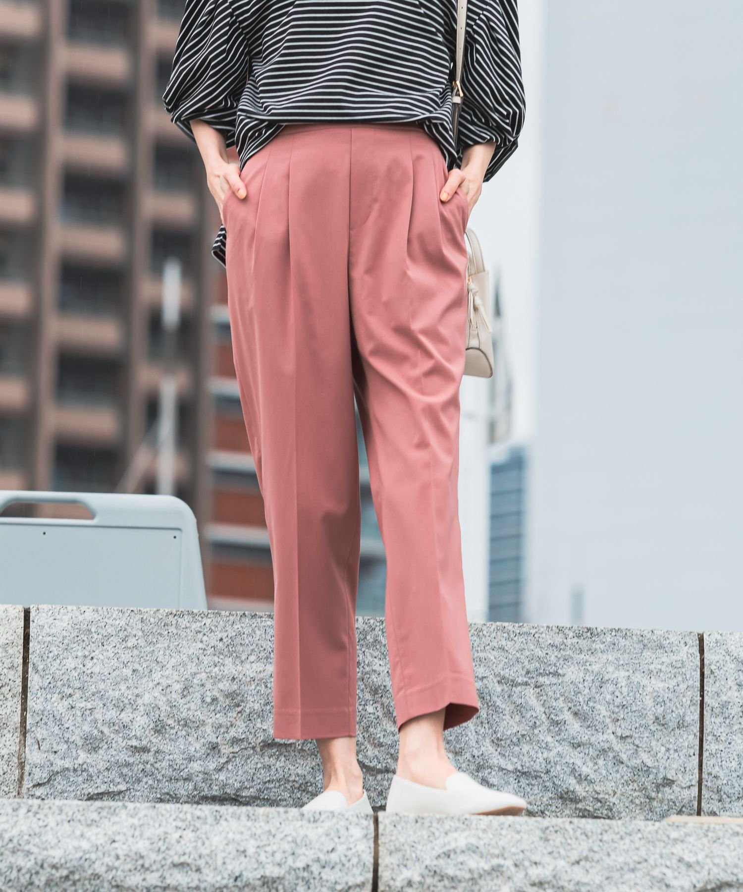 【SALE/60%OFF】GLOBAL WORK ウツクシルエットDRYテーパードパンツ/986650 グローバルワーク パンツ その他のパンツ グレー ブラウン イエロー グリーン ネイビー ピンク ブラック