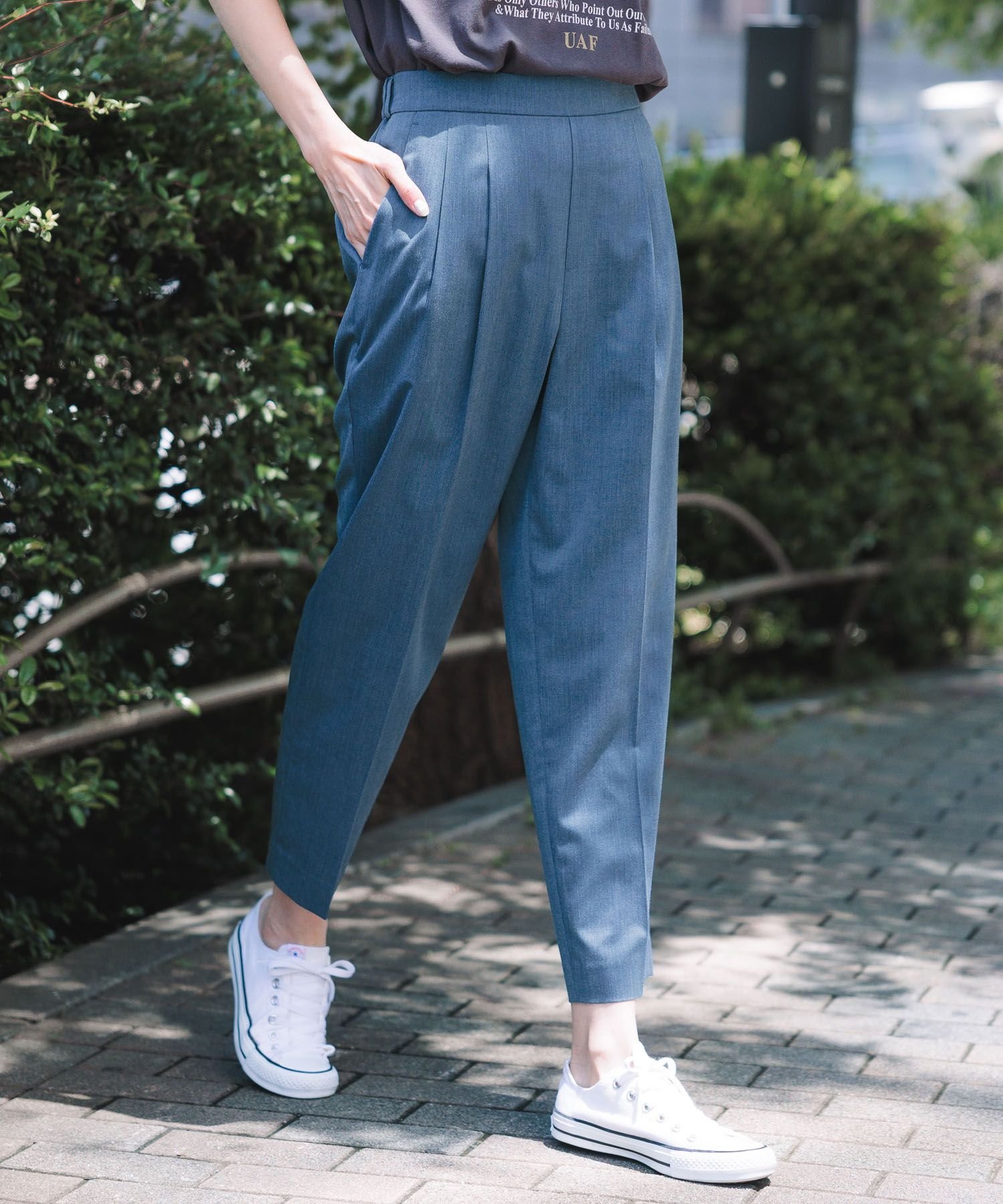 【SALE/60%OFF】GLOBAL WORK ウツクシルエットDRYテーパードパンツ/986650 グローバルワーク パンツ その他のパンツ グレー ブラウン イエロー グリーン ネイビー ピンク ブラック