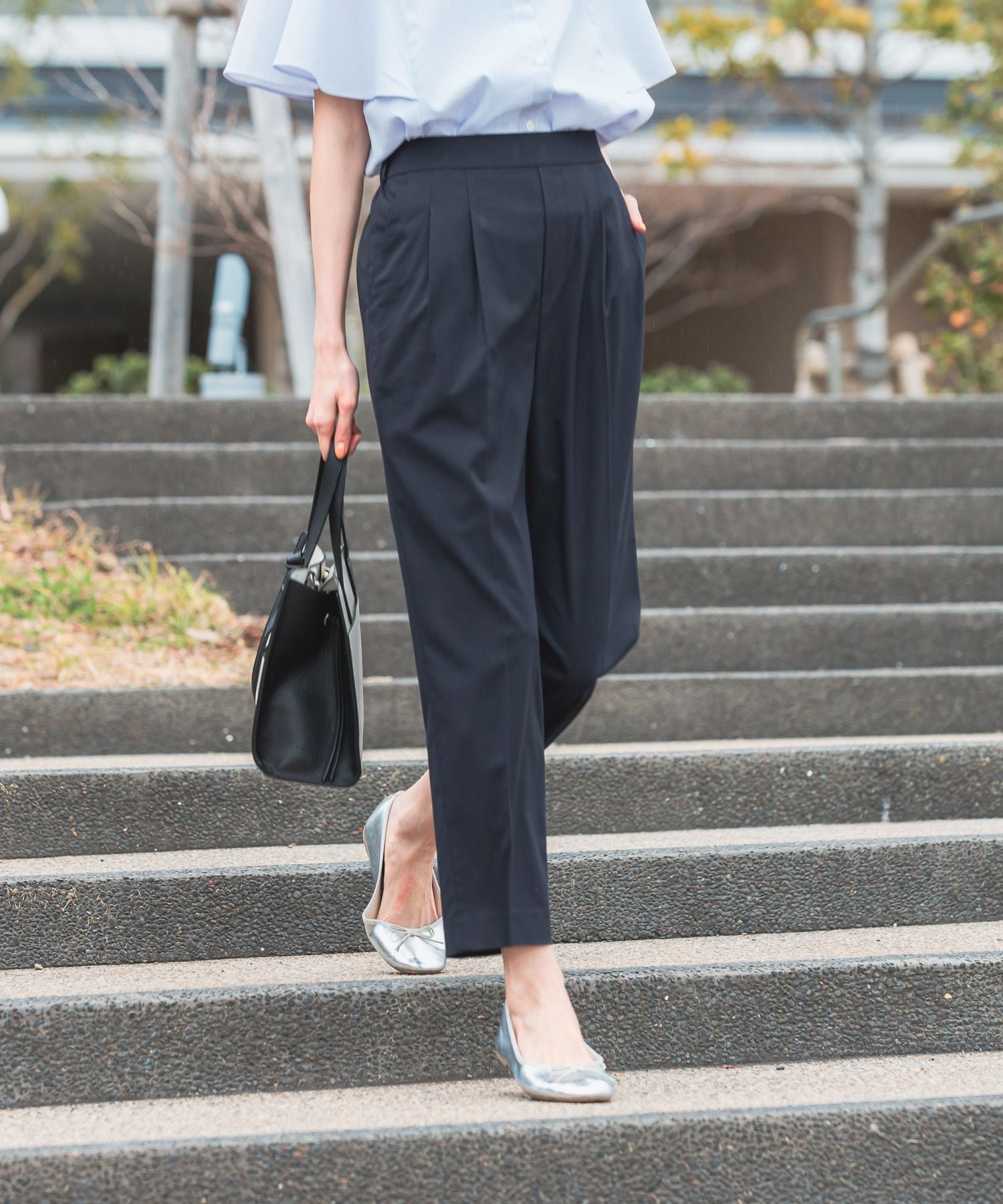 【SALE/60%OFF】GLOBAL WORK ウツクシルエットDRYテーパードパンツ/986650 グローバルワーク パンツ その他のパンツ グレー ブラウン イエロー グリーン ネイビー ピンク ブラック