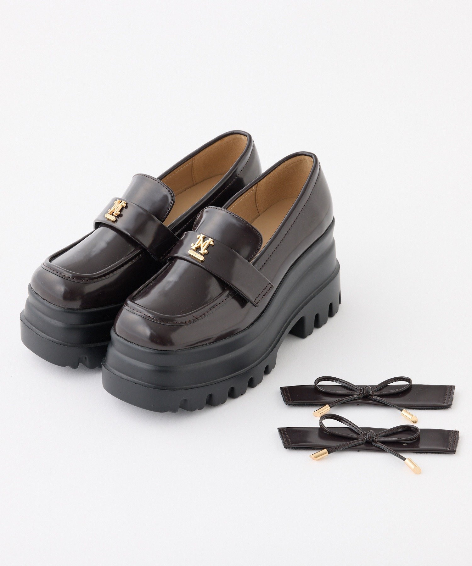 one after another NICE CLAUP 【2WAY仕様】マイナス3キロ見え厚底ローファー ワンアフターアナザー ナイスクラップ シューズ・靴 その他のシューズ・靴 ブラック【送料無料】画像