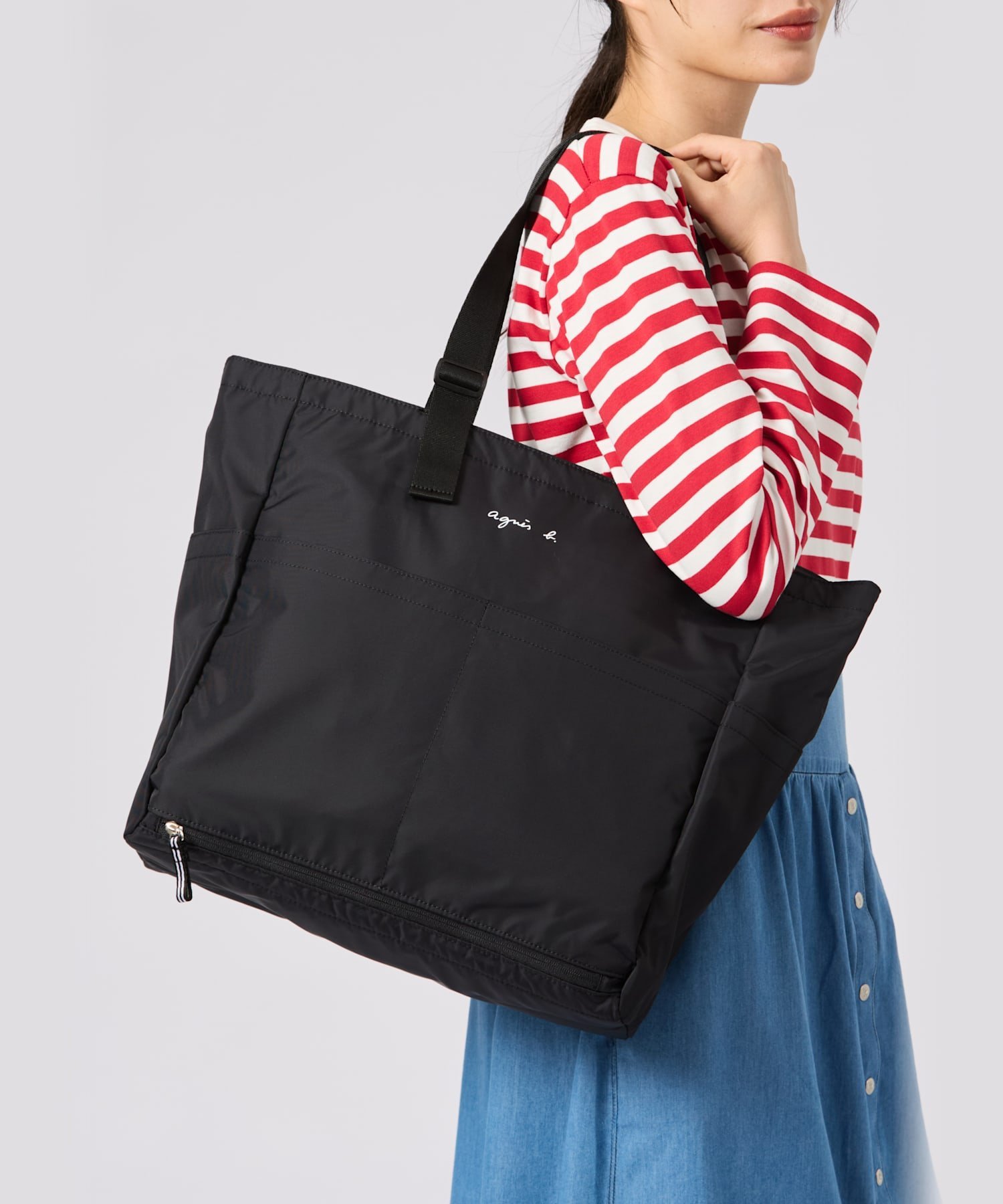 アニエスベー　マザーズバッグ agnes b. ENFANT ロゴ ペアレンツバッグ(マザーズバッグ