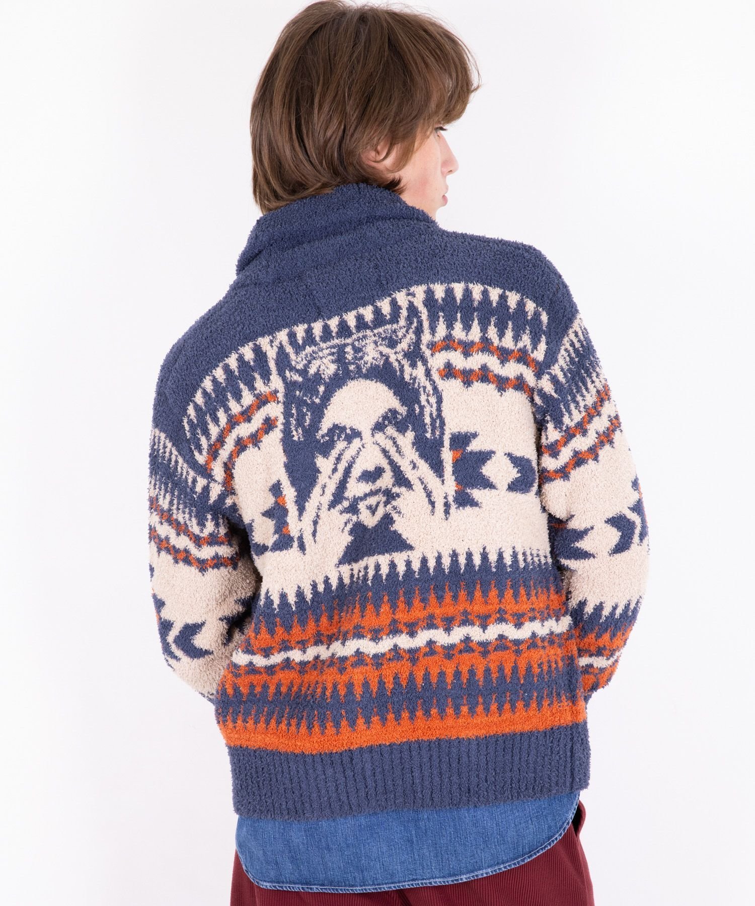 HYSTERIC GLAMOUR SEE NO EVILジャカード ショールカーディガン 