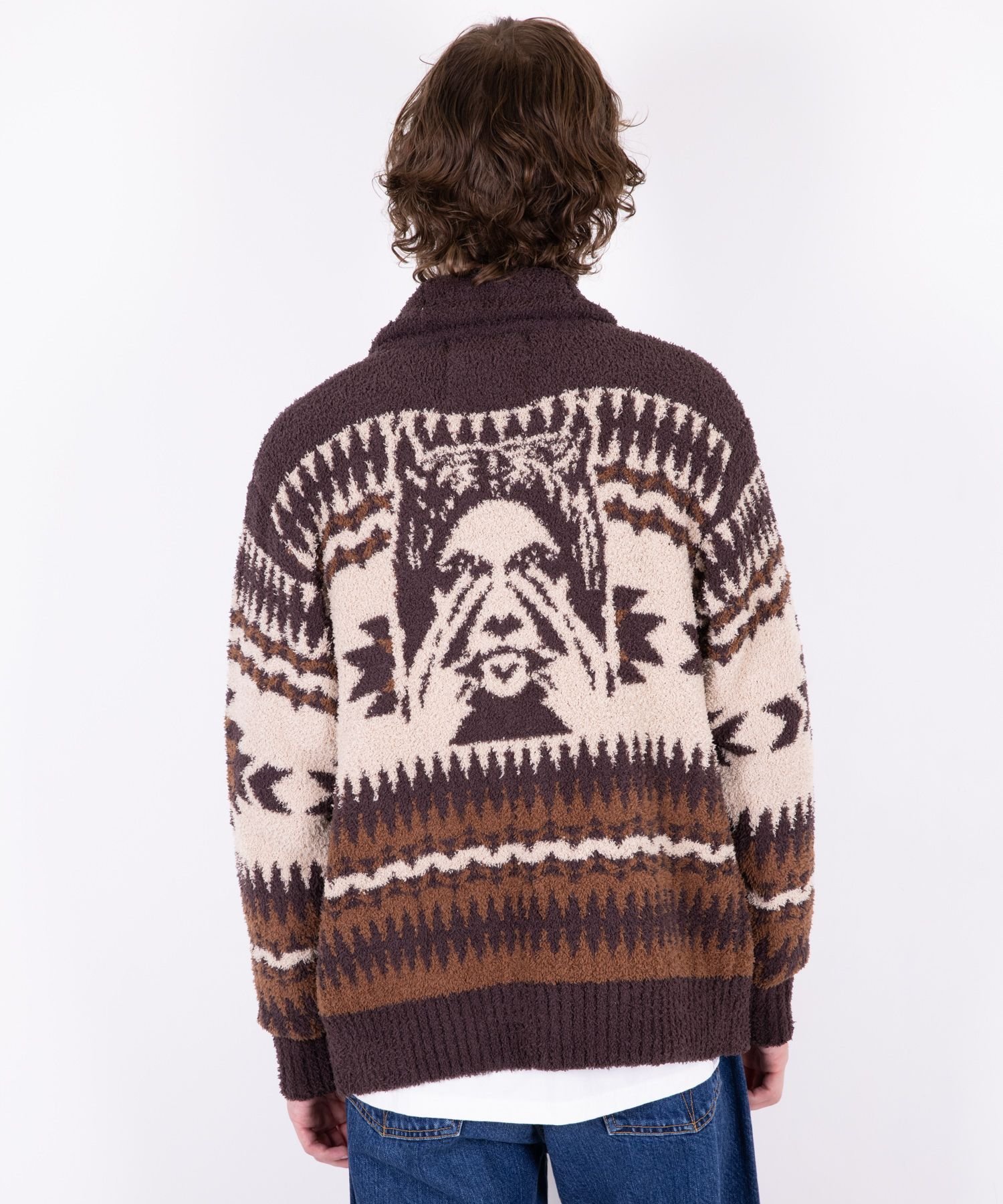 HYSTERIC GLAMOUR SEE NO EVILジャカード ショールカーディガン 