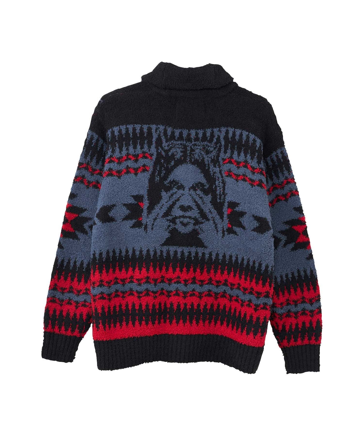 HYSTERIC GLAMOUR SEE NO EVILジャカード ショールカーディガン 
