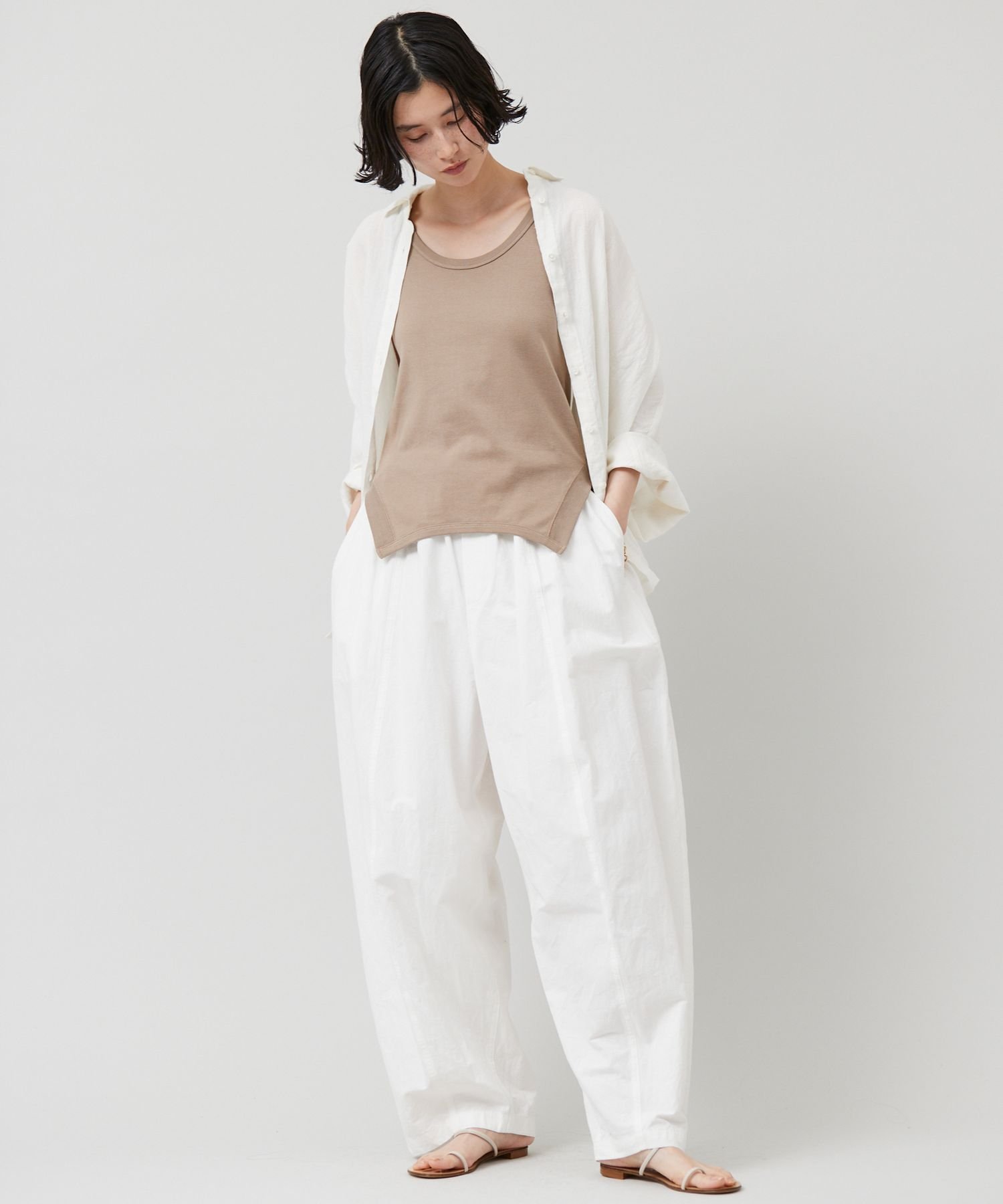 SALE／20%OFF】Curensology ドルマンスリーブリネンシャツ カレン 