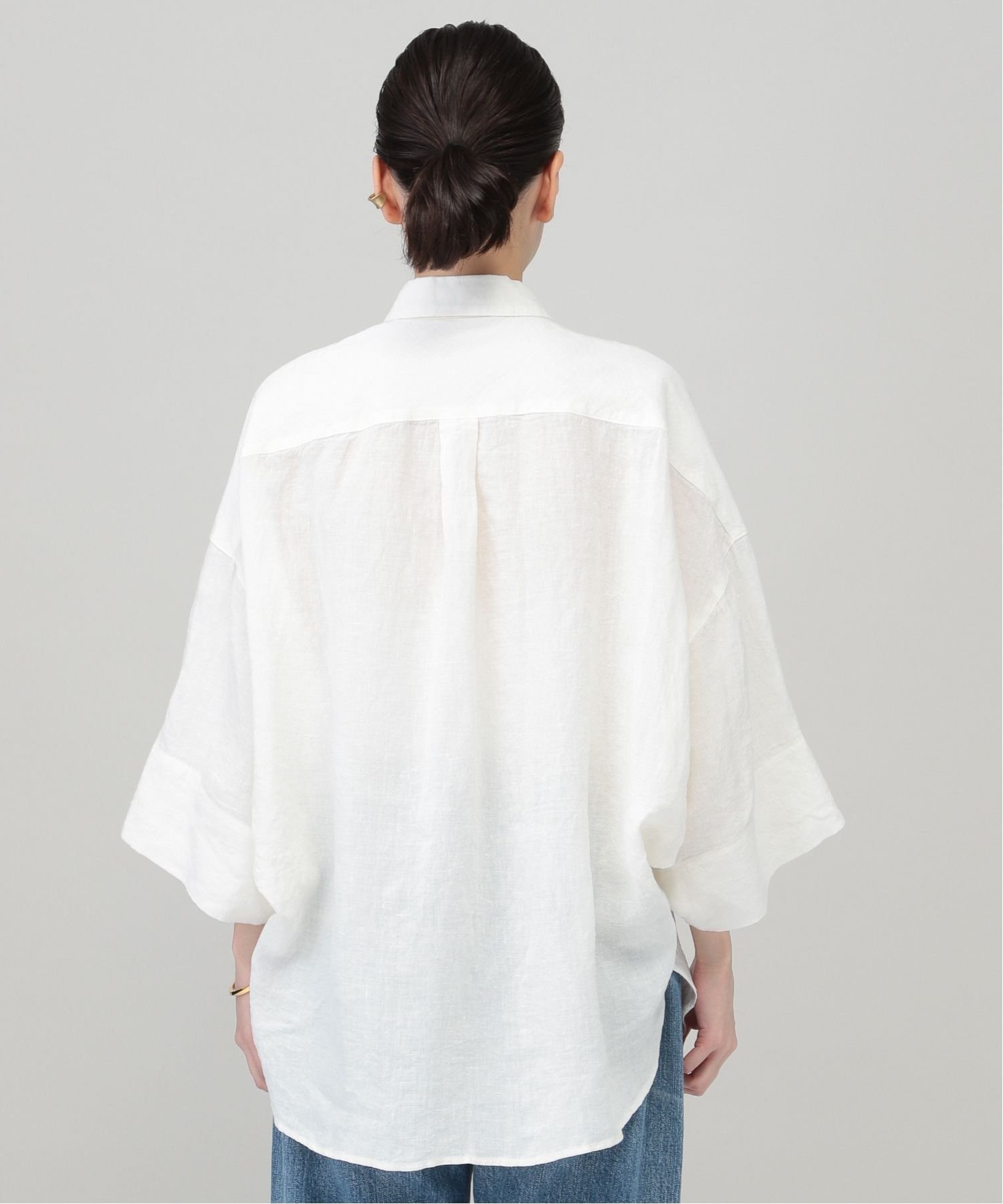 SALE／20%OFF】Curensology ドルマンスリーブリネンシャツ カレン 