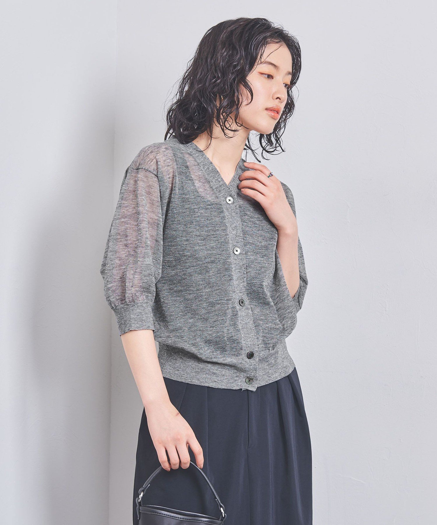楽天市場】【SALE／50%OFF】シアー Vネック カーディガン 5SL