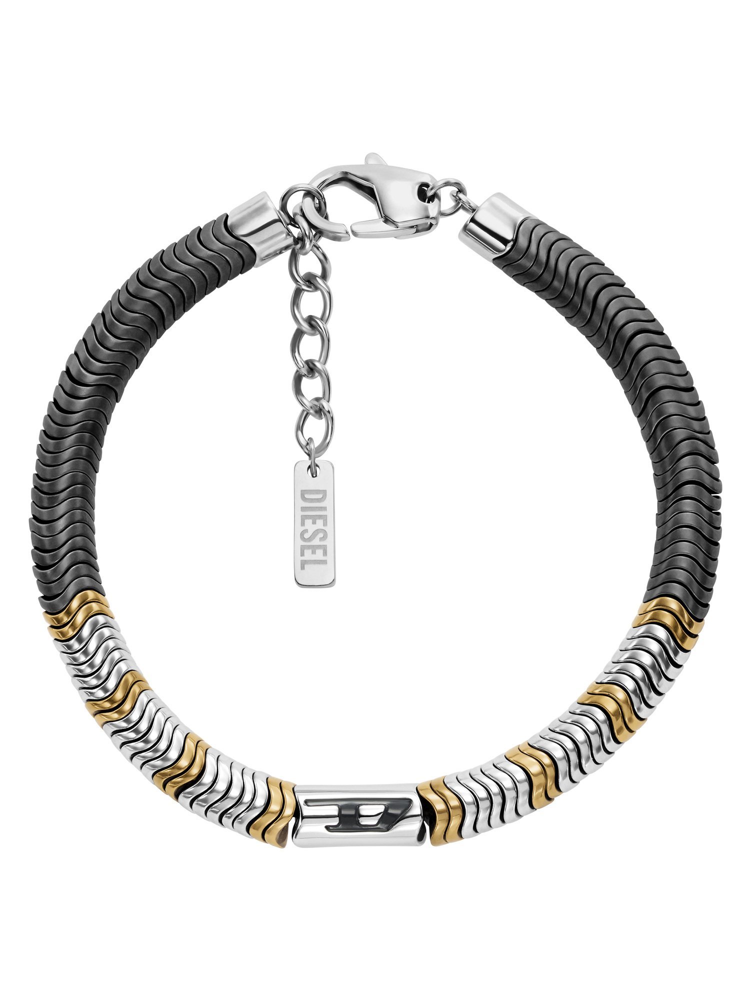 新品、DIESEL（ディーゼル ブレスレット ）ゴールド　Dコレクション 楽天市場】DIESEL ディーゼルメンズ レディース Dプレートロゴ